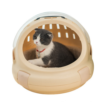 Petit portable de chats de chiens transparents amovibles portables